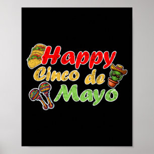 Affiche Joyeux cinco de mayo drôle célébration mexique