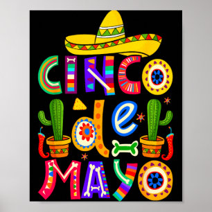 Affiche Joyeux cinco de mayo fête squad 5 de mayo mexicain