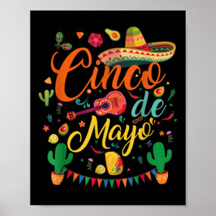 Affiche Joyeux Cinco De Mayo Fiesta Parti Mexicain 5 De Ma