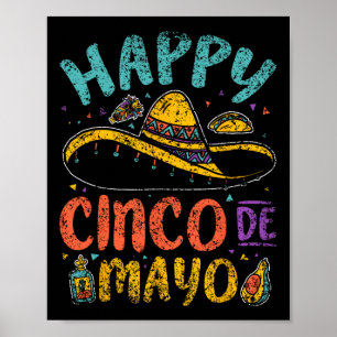 Affiche Joyeux Cinco De Mayo Mexique Fiesta Cinco De Mayo