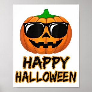 Affiche Joyeux costume d'Halloween drôle Citrouille