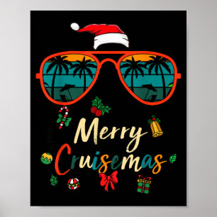 Affiche Joyeux Cruisemas 2025 Noël Santa Renne Croisière M