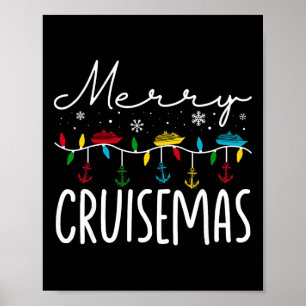 Affiche Joyeux Cruisemas Noël en Famille Croisière Drôle