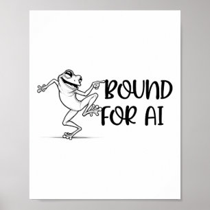 Affiche Joyeux Danser Frog Ai Intelligence Artificielle De