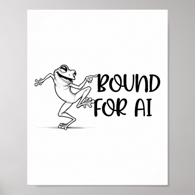 Affiche Joyeux Danser Frog Ai Intelligence Artificielle De (Devant)
