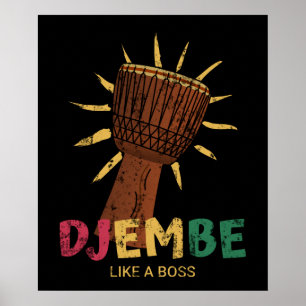 Affiche Joyeux Djembe comme un patron African Drum