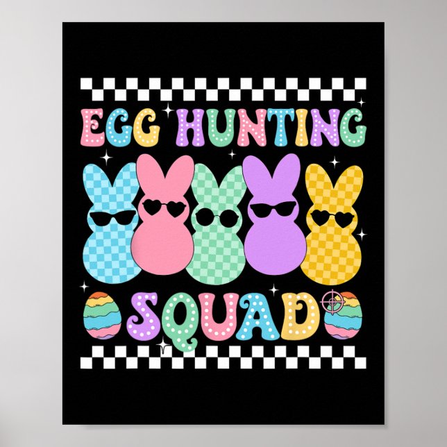 Affiche Joyeux Easter Bunny Egg Hung Squad Crew Famille B (Devant)