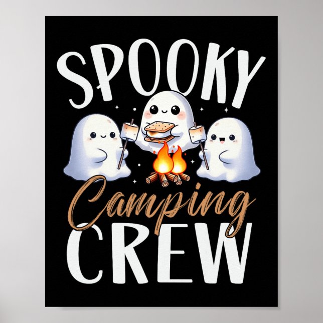 Affiche Joyeux équipage de camping Éffrayant Halloween Cam (Devant)