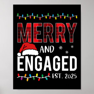 Affiche Joyeux Et Engagé 2025 Rouge Plaid Correspondant Ch
