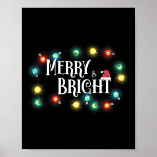Affiche Joyeux Et Lumineux Noël En Disant Citation De Noël