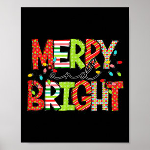 Affiche Joyeux Et Lumineux Noël Femmes Filles Enfants Tout