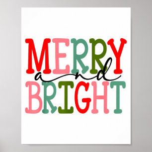 Affiche Joyeux et lumineux Noël Femmes Filles Enfants Tout