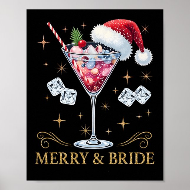 Affiche Joyeux Et Mariée Bachelorette Fête Boisson Chri (Devant)