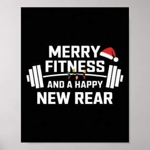 Affiche Joyeux Fitness Et Happy New Arrière Drôle Gym Love