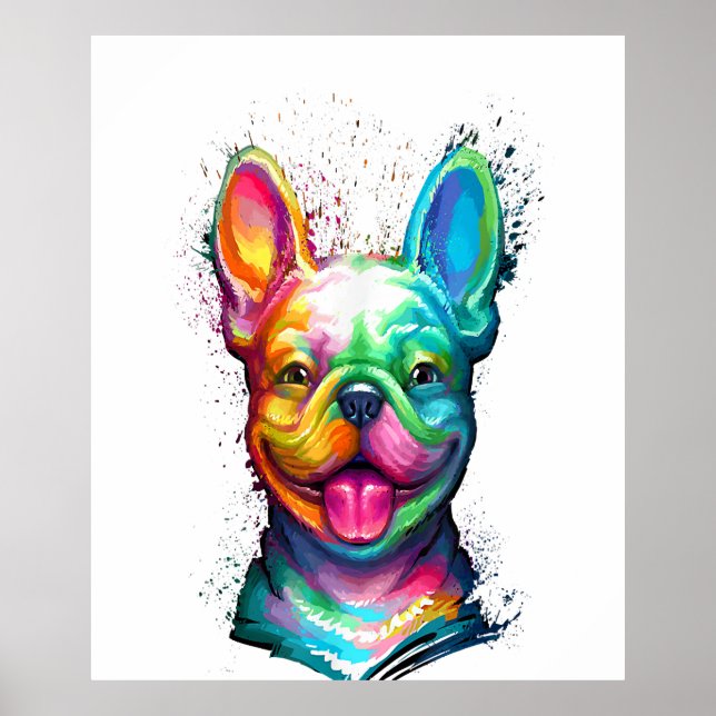 Affiche Joyeux French Bulldog (Devant)