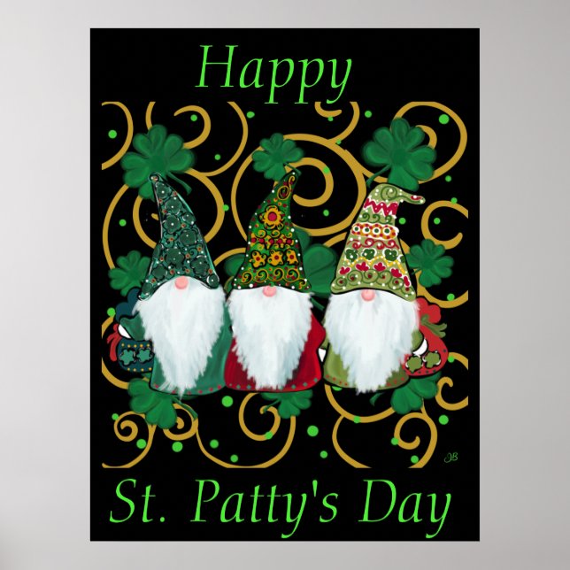Affiche Joyeux GNOMES du jour de St. Patty (Devant)