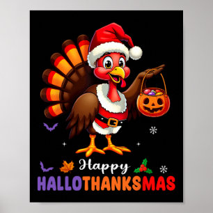 Affiche Joyeux Hallothanksmas Chemise Halloween Thanksgivi