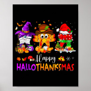 Affiche Joyeux Hallothanksmas Dentiste Hygiéniste Dentaire