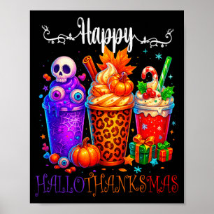 Affiche Joyeux Hallothanksmas Halloween Thanksgiving Chris
