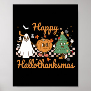 Affiche Joyeux Hallothanksmas Halloween Thanksgiving Chris