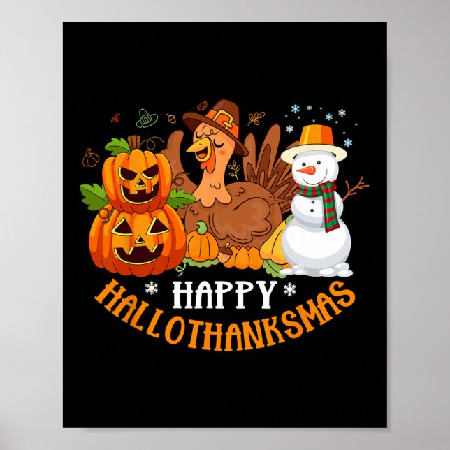 Affiche Joyeux Hallothanksmas Halloween Thanksgiving Chris (Devant)