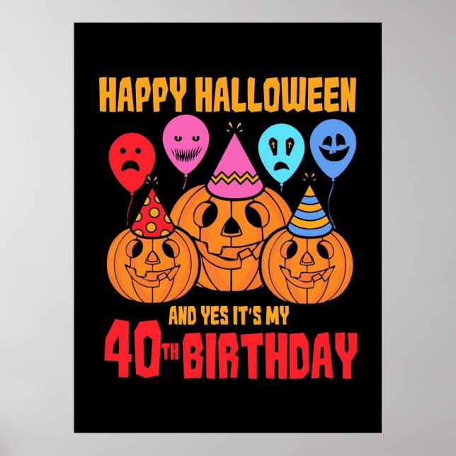 Affiche Joyeux Halloween 40e anniversaire (Devant)