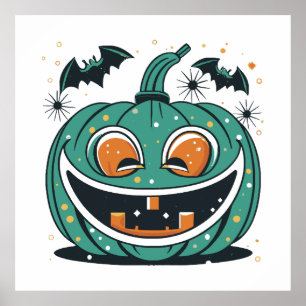 Affiche Joyeux Halloween ! Découpez une citrouille !