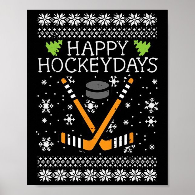 Affiche Joyeux Hockeydays Noël moche Noël Noël Noël Noël H (Devant)