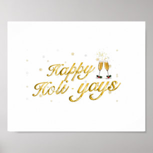 Affiche Joyeux Holi-Yays ! Design de fête
