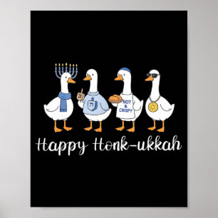Affiche Joyeux Honk-ukkah Hanukkah Oie Folle Femmes Hommes