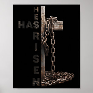 Affiche Joyeux Jésus de Pâques Il a ressuscité Christie re