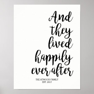 Affiche Joyeux Jour après le Mariage signe cadeau