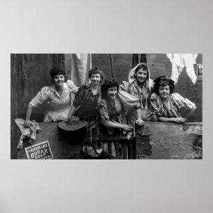 Affiche Joyeux jour de la blanchisserie 1892