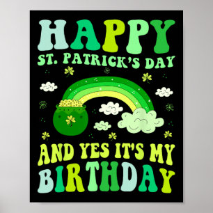 Affiche Joyeux Jour de la Saint Patrick Anniversaire Saint