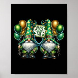 Affiche Joyeux Jour de la Saint Patrick Gnome Pour Femmes 