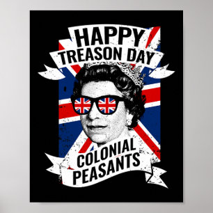 Affiche Joyeux Jour De La Trahison Drôle Reine Elizabeth 4