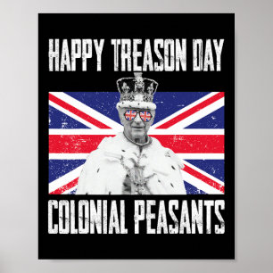 Affiche Joyeux Jour de la Trahison Roi Charles Iii Anglais