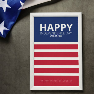 Affiche Joyeux Jour de l'Indépendance 14 juillet