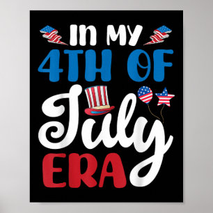 Affiche Joyeux Jour De L'Indépendance À Mon Ère 4 juillet
