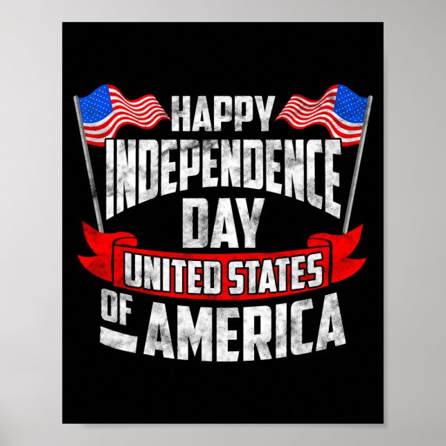 Affiche Joyeux jour de l'indépendance de l'Amérique  (Devant)