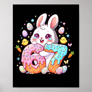 Affiche Joyeux jour de Pâques 67 lapin six sept Pâques 6 7