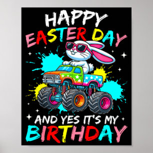 Affiche Joyeux jour de Pâques et oui c'est mon camion d'an