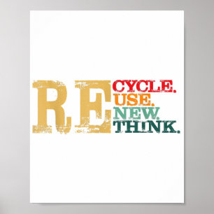 Affiche Joyeux Jour des terres Recycle Réutiliser Renouvel