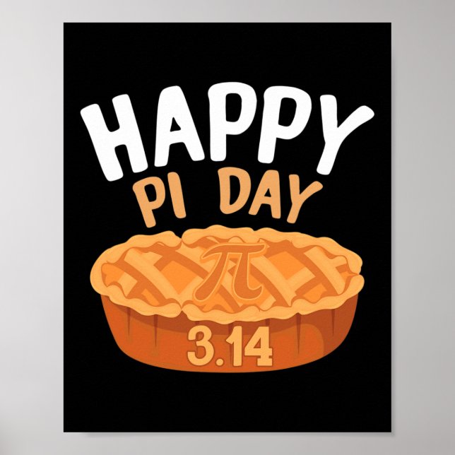 Affiche Joyeux Jour Pi 3.14 Jour Pie Funny Fonctions Math  (Devant)