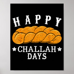 Affiche Joyeux jours de Challah, drôle de pun de vacances