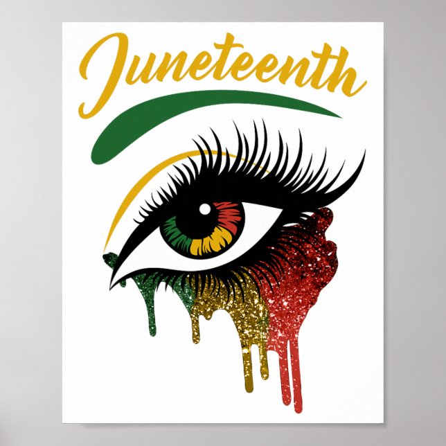 Affiche Joyeux Junetdix 1865 Bright Eyes Melanin Retro Bl (Devant)