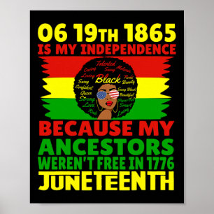 Affiche Joyeux JunetDix Est Ma Fête De L'Indépendance Libr