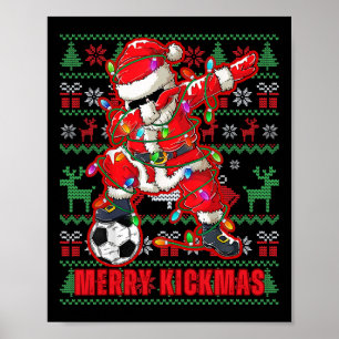 Affiche Joyeux Kickmas Noël Football Byll Sweat Ugly Jeune
