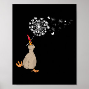 Affiche Joyeux Kiwi Lover Kids Dandelion Nature Dancing Ki