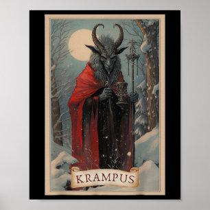 Affiche Joyeux Krampus Horreur Noël Doux moche mal P
